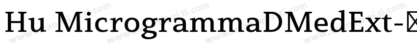 Hu MicrogrammaDMedExt字体转换